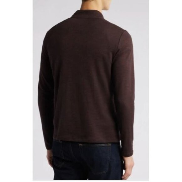 Robert Barakett Mens Wine Crestwood Half Zip Knit Pullover Shirt Sz XXL New - Picture 2 of 10
